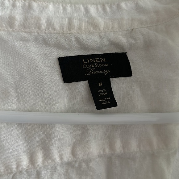 Linen club room white long sleeve button up size medium - Picture 2 of 4